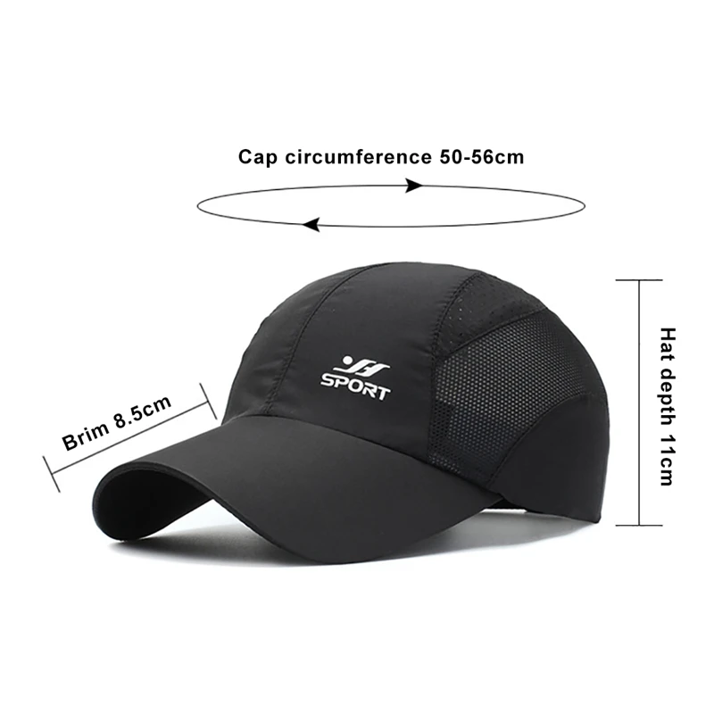 Outdoor Running Cap Lightweight Waterproof Sunshade Breathable UPF50+ Ultra Thin Cooling Hat