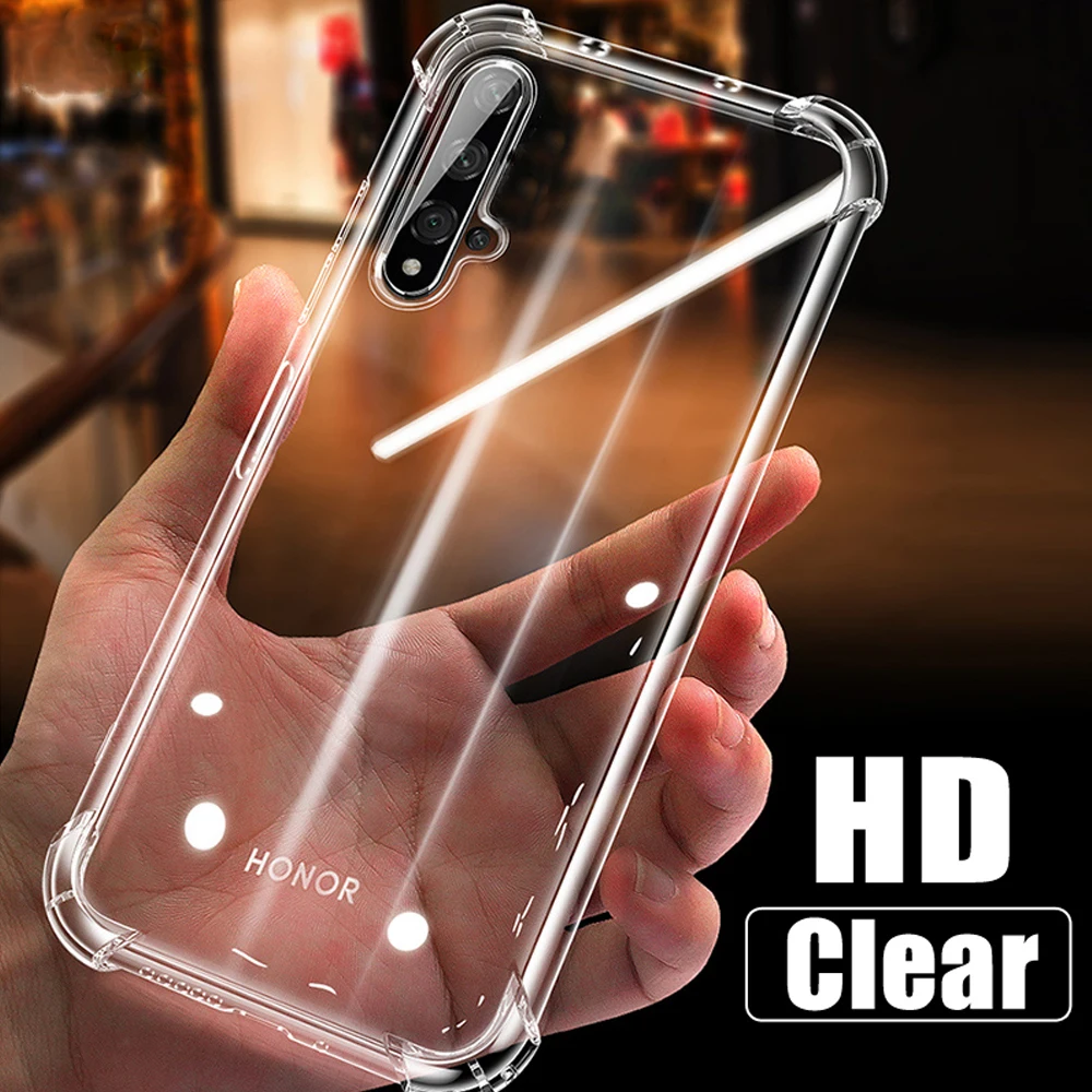 silicone case for huawei honor play 3 3e view 30 20 pro 20i 20s 10 lite bumper 10i mobile phone accessories coque fitted cases