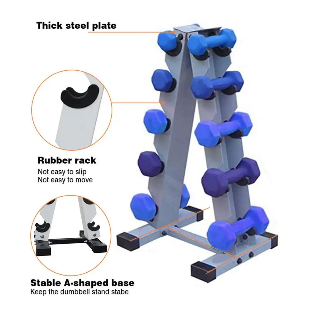 A-Frame Dumbbell Rack Heavy Duty 5 Tier Weight Rack Stand for Home Gym