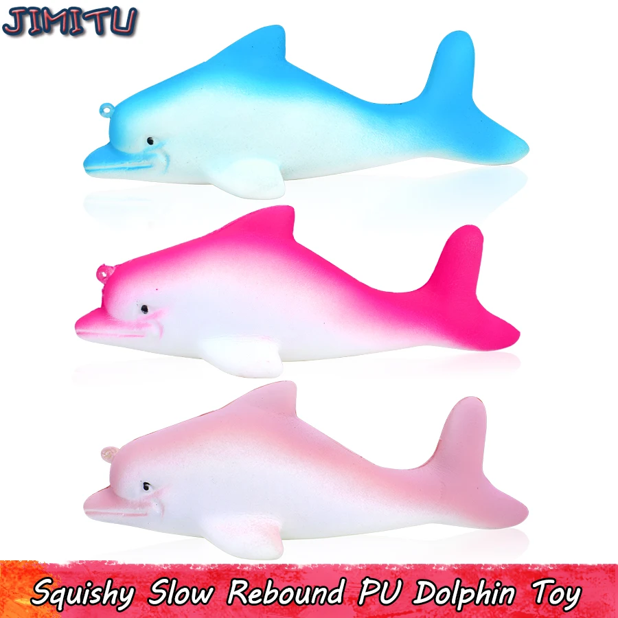 Dolphin Squishy Toy Cute Marine Life Squishies Slow Rising Anti Stress Rebound Toys for Children Pendant Party Home Decoration