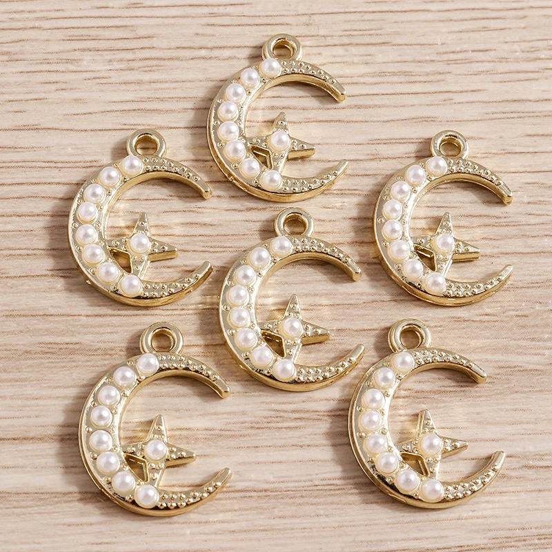5 Stück 12 x 13 mm niedliche Perlen-Bowknot-Charms für Schmuckherstellung, Damenmode, Tropfen-Ohrringe, Anhänger, Halsketten, DIY-Armband, Basteln, Geschenk – Detail 24