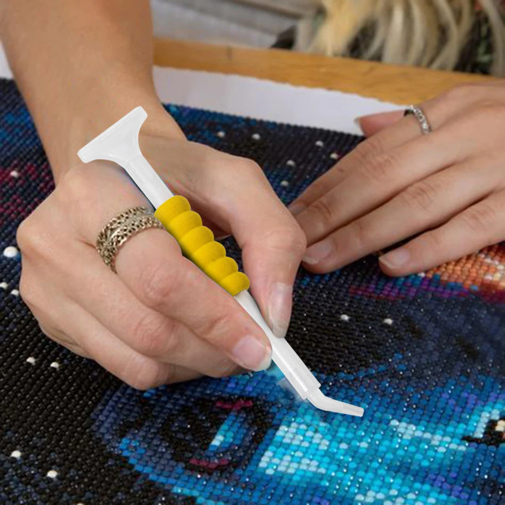 Broca de punta de codo para manualidades, accesorio de costura profesional de plástico con diamantes de imitación, para bordado y manualidades
