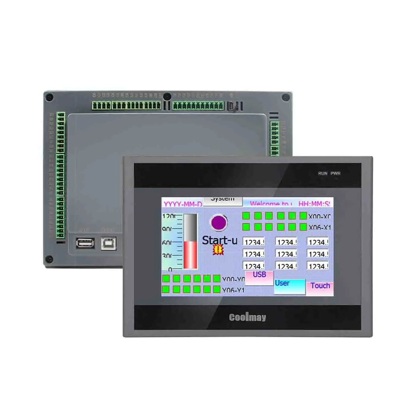 Imagem -05 - Controlador Plc Programável de Entrada 24vdc Monitor Touch de Polegadas para Aplicação Industrial de Alta Qualidade