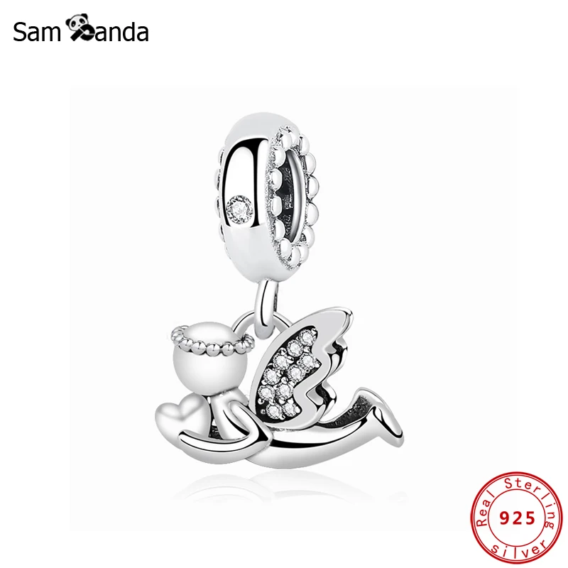 

Authentic 100% 925 Sterling Silver Charms Beads Angel of Love Dangle Charm Fit Original Bracelets Women DIY Jewelry