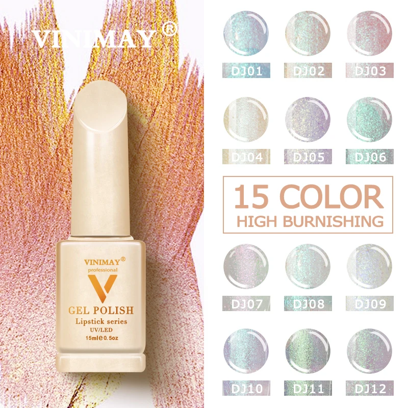 VINIMAY New Arrival Flashing High Burnishing Glitter Gel Nail Polish Nail Soak Off Gelpolish Gel Varnish Nail Art Lacque Primer