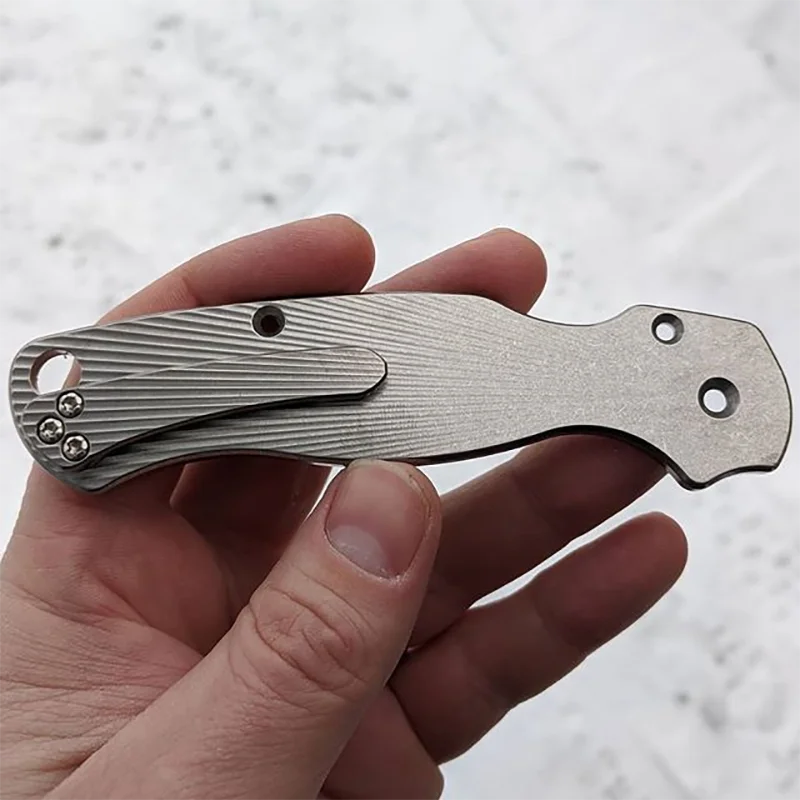 Imagem -05 - Feito à Mão Feito à Mão Faca de Titânio Profundo Levar Bolso Clipe de Volta Braçadeira para Spyderco Paramilitary2 C81 Para3 C223 C10 com Parafusos Peças