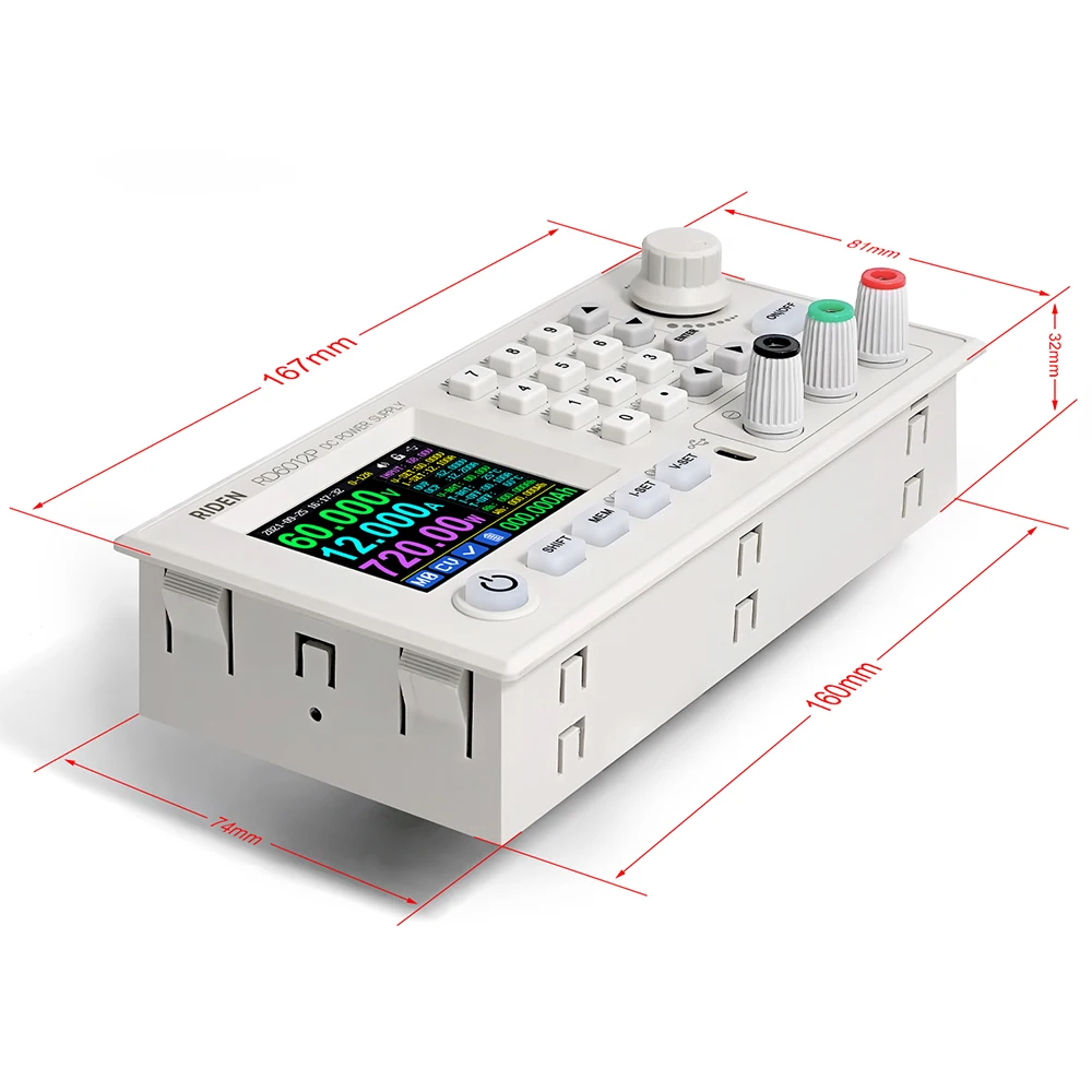 RD RD6012P RD6012PW USB WiFi 5 Digit DC to DC Voltage Step down Power Supply Adjustable buck converter voltmeter 60V 12A
