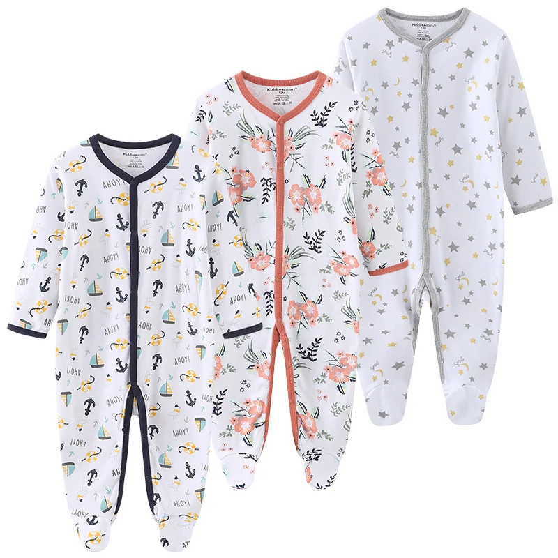 3Pcs Baby Boys Clothes Cotton Newborn Girl Romper 2022 Long Sleeve Infant Clothing Baby Pajama Roupas De Bebe Kids Clothing