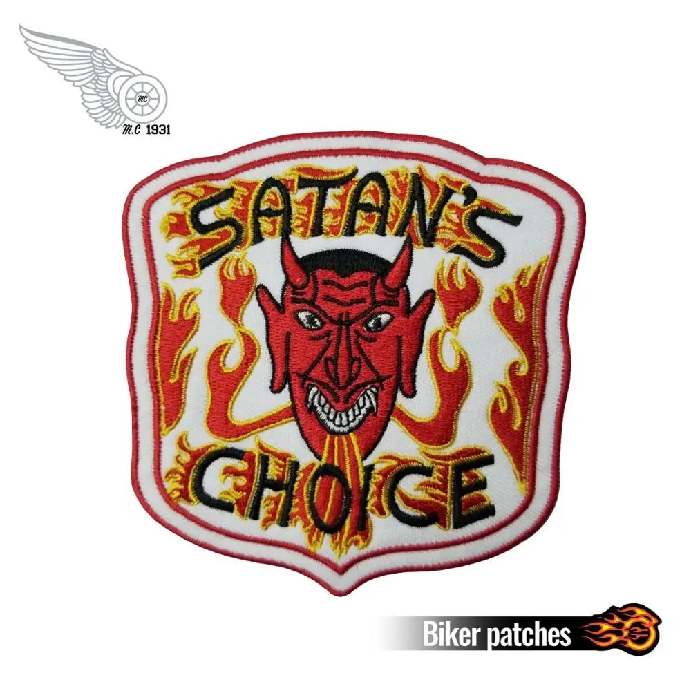 PATCHES FOR FIRE SATAN\'S VINTAGE REAL ORIGINAL MOTORCYCLE CLUB VEST OUTLAW BIKER MC COLORS