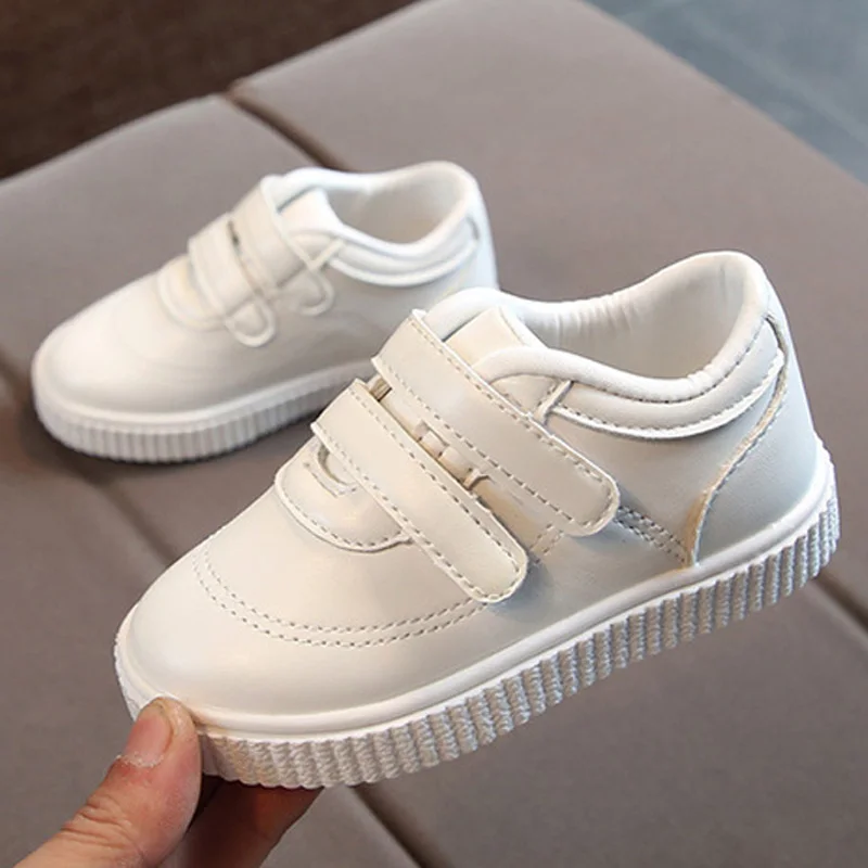 kids sneakers boys shoes girls trainers Children leather shoes white black school shoes pink casual shoe flexible sole fashion