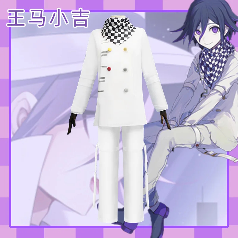 

Anime Danganronpa V3 Kokichi Oma Uniforms Scarf Cloak Set Cosplay Costume