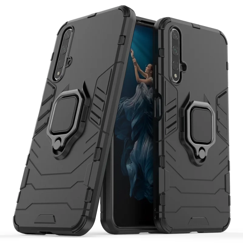 Rugged Armor Phone Case For Huawei Honor 20 Lite 9X Y7 Pro 10I 20I 20S P Smart Y9 Prime 2019 8S Y5 8X Max Plus Metal Stand Cover