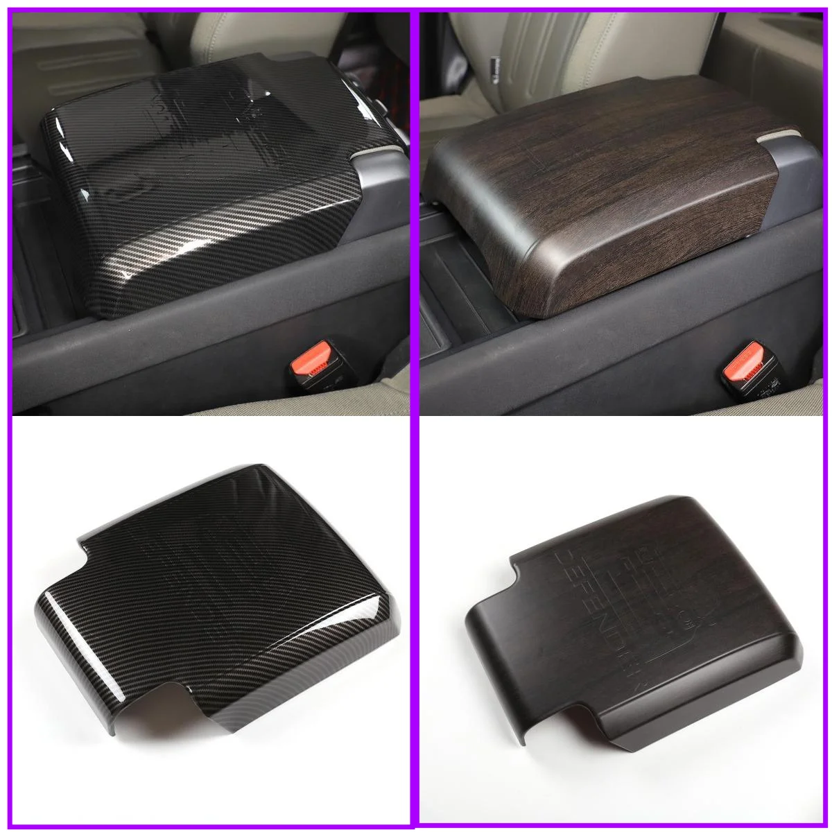 

ST Car Accessories 1 PCS ABS Carbon Fiber Armrest Box Cover Protective Decorative Trim For Land Rover Defender 90 110 2020-2022