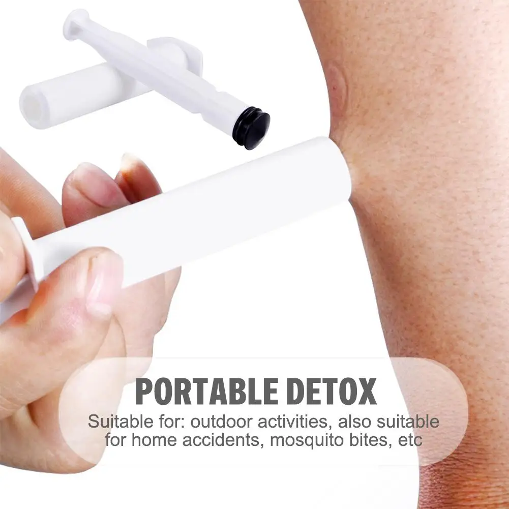 Kit D'extraction De Venin Pour Piqûres D'insectes - Pompe Aspirante, Coupelles, Compresses, Pour Premiers Secours En Plein Air