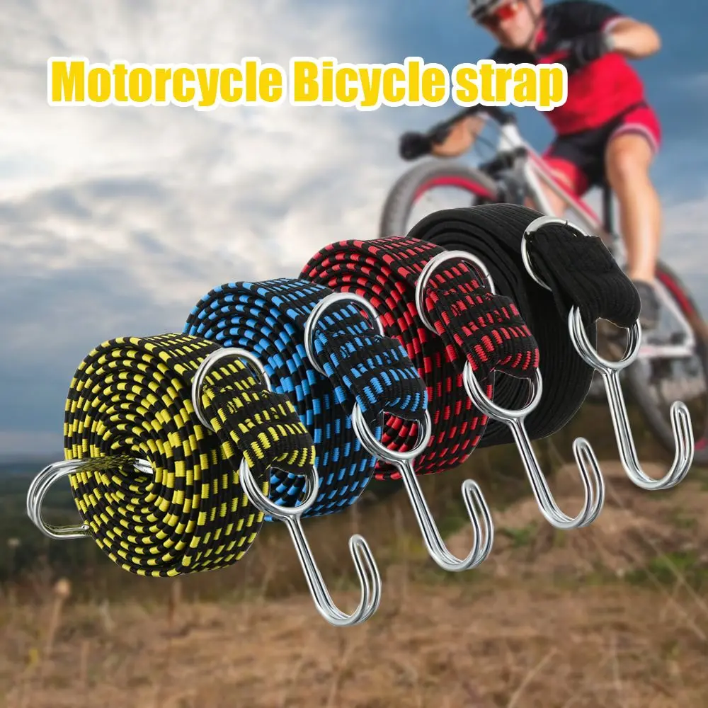 Bike Elastics Rubber Rope Luggage Cord Hooks Rope Tie Bicycle Luggage Roof Rack Strap Fixed Band Bicycle Motorcycle Accessories