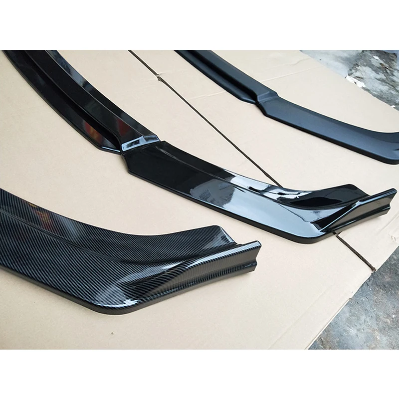 Front Bumper Spoiler Protector Plate Lip Body Kit Carbon Surface Chin Shovel Contrast Color Design For Changan Eado 2018 2019