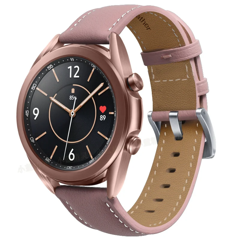 20 22mm Leather strap For Samsung galaxy watch 4 3 classic 5 Pro 46m Active2 Gear S3 Bracelet Huawei Watch 3/GT 2 Pro  Watchband