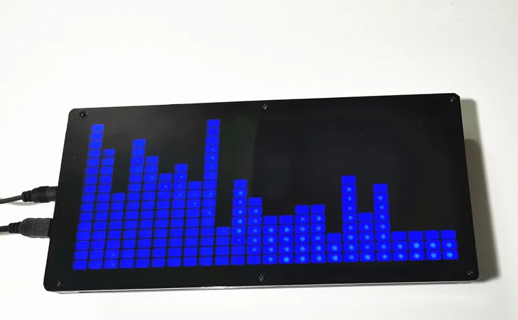 LED Music Spectrum Kit 24-segment Large Screen Blue LED Spectrum Kit Level Indicator Music Frequency Light