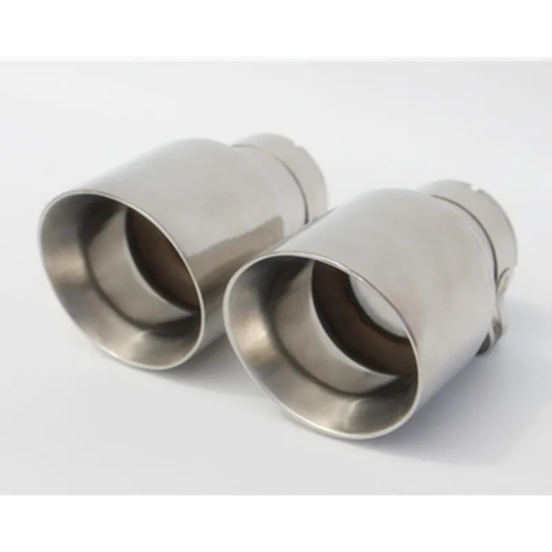 1PCS Inlet (63mm) Outlet (89mm) stainless steel universal Exhaust Tip/Muffler pipe For BMW BENZ AUDI VW Car Accessories