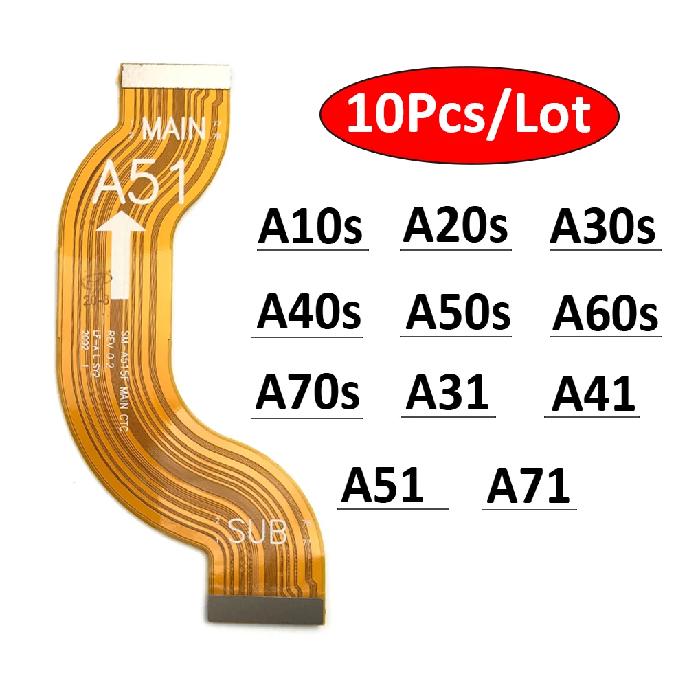 10Pcs/Lot, Motherboard Main Board Connector Flex Cable For Samsung A10S A20S A30S A40S A50S A60S A70S A31 A41 A51 A71