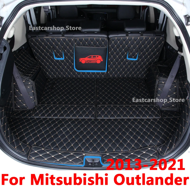 For Mitsubishi Outlander 2021 2020 Car All Inclusive Rear Trunk Mat Cargo Boot Liner Tray Waterproof Boot Luggage 2013-2018 2019