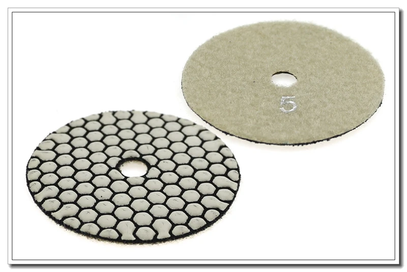 3 Stück 100 mm flexible Nass- und Trockenpolierpads, 3-stufige Bodenpolitur für Stein-Marmorfliesen – Detail 1