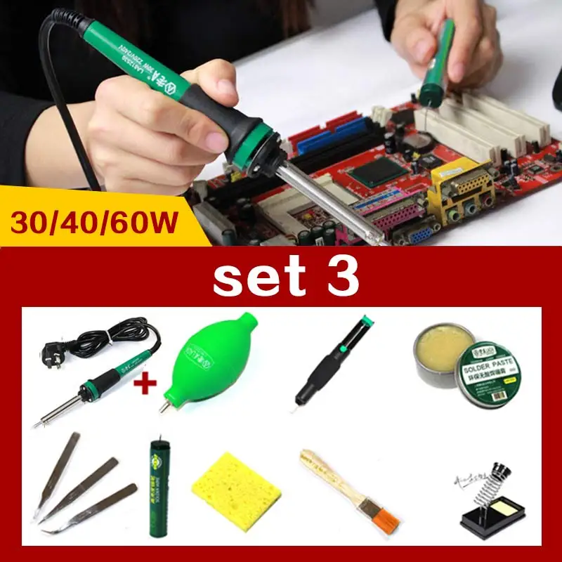 LAOA  Electric Soldering Iron Welding Table Heating Pen With Protective Cover PC Mobile Phone With EU Plug