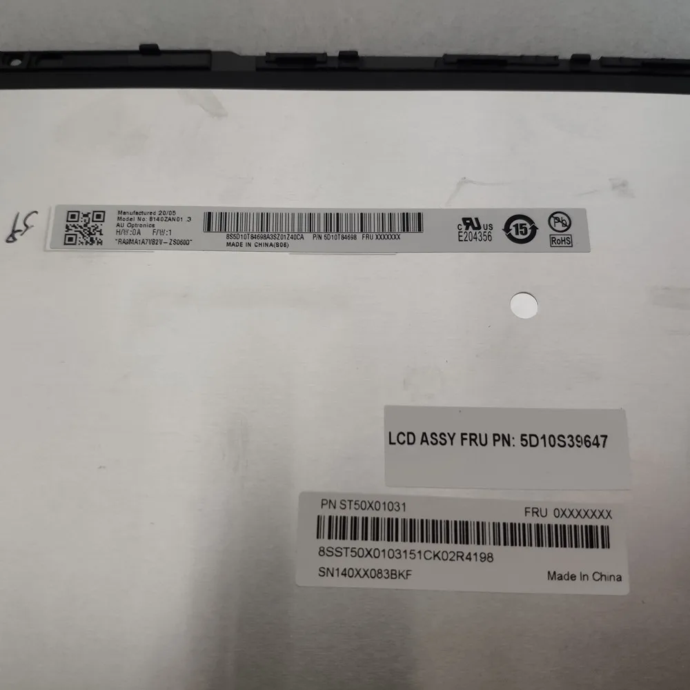 Imagem -05 - Display Portátil Módulos Led 5d10s39647 Yoga Magro 714iil05 Substituição de Exibição Tela para Lenovo Magro 7-14iil05 14itl05 14.0