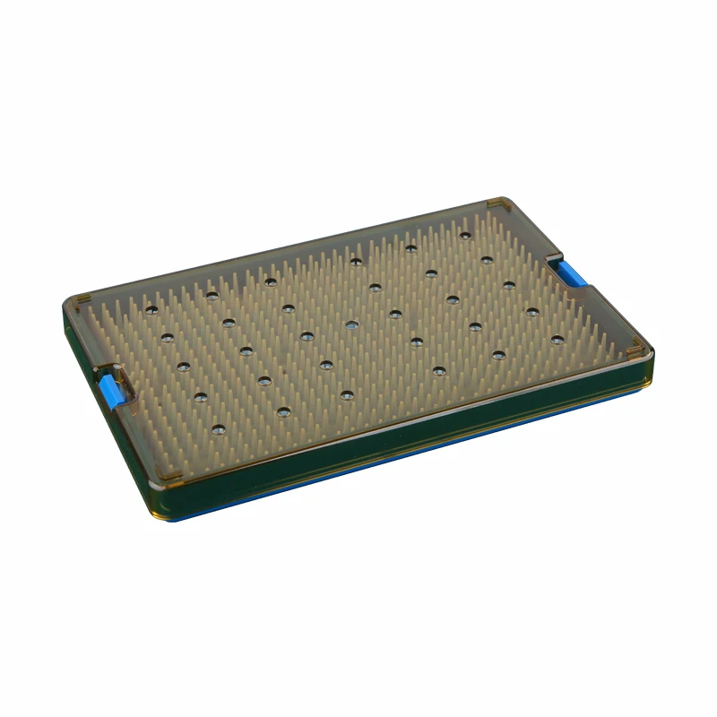 Caja de esterilización de instrumentos microscópicos, almohadilla de silicona importada para cirugía ocular, acero inoxidable de alta temperatura y alta presión st