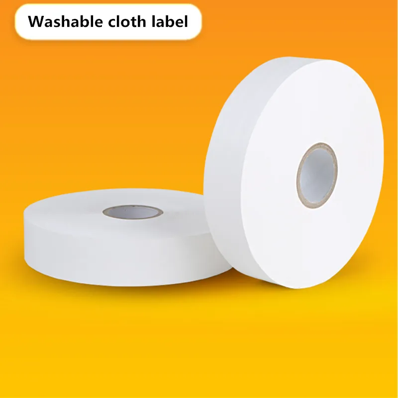 Clothing tag washing mark washable cloth label ribbon blank width 20-60mm suitable for heat transfer printer 200m / roll