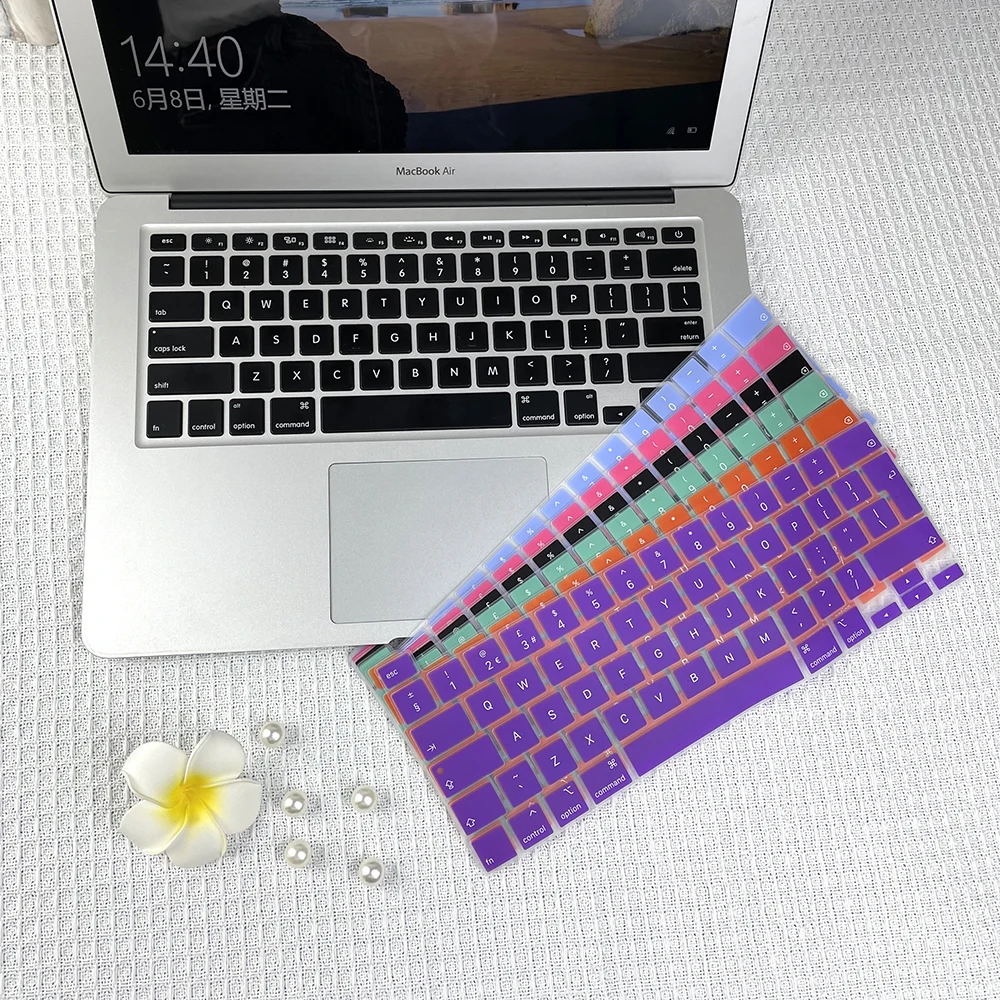 Untuk Macbook Air13 Penutup Keyboard Film Pelindung Silikon Laptop untuk Macbook A2338 A2141 A2251 A2258 Casing Keyboard Rilis 2021