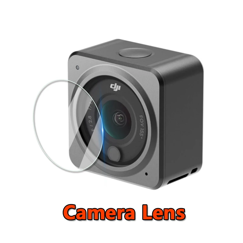 3ピース/セット強化ガラスdji osmoアクション2スポーツカメラ保護glas画面dji Action2