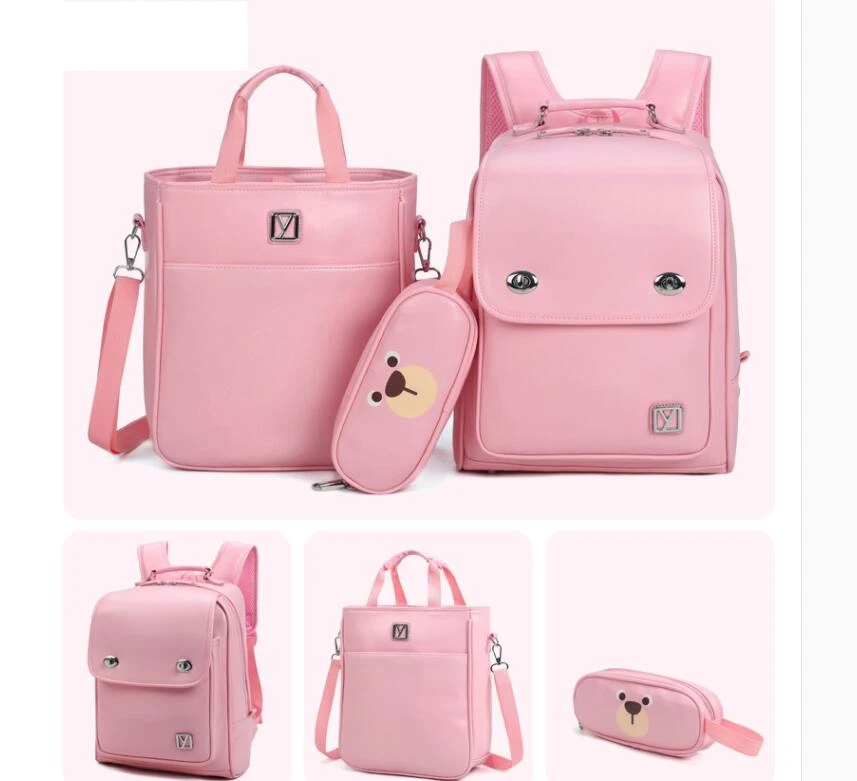 Japan School Backpack for girls kid Orthopedic backpack book bag Children PU Japanese School backpack Kids school backpack Bags