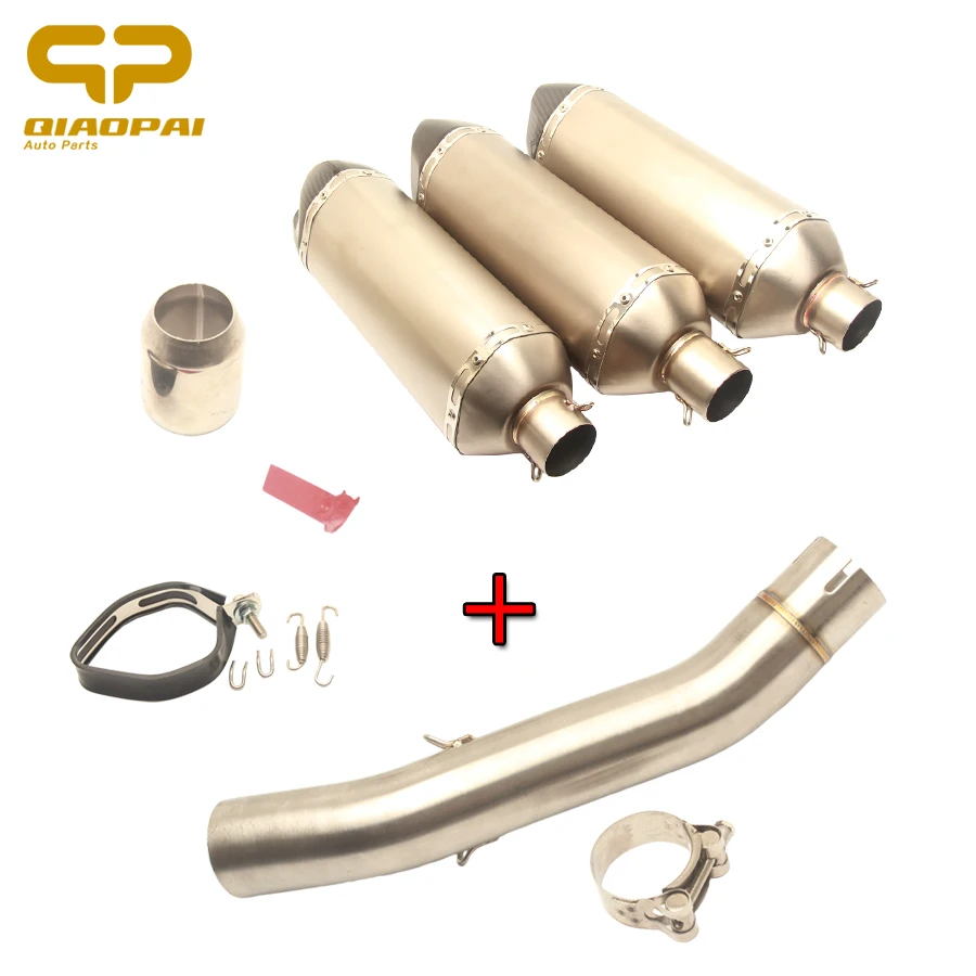 

Motorycle Exhaust 470MM Muffler Escape Moto DB Killer Tube Silencer for Benelli 600 BN300 BJ300 Benelli300 Full Exhaust System