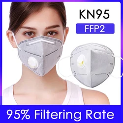 Máscara facial pm, filtro à prova de poeira, antineblina, respirável, protege a boca, 5 camadas