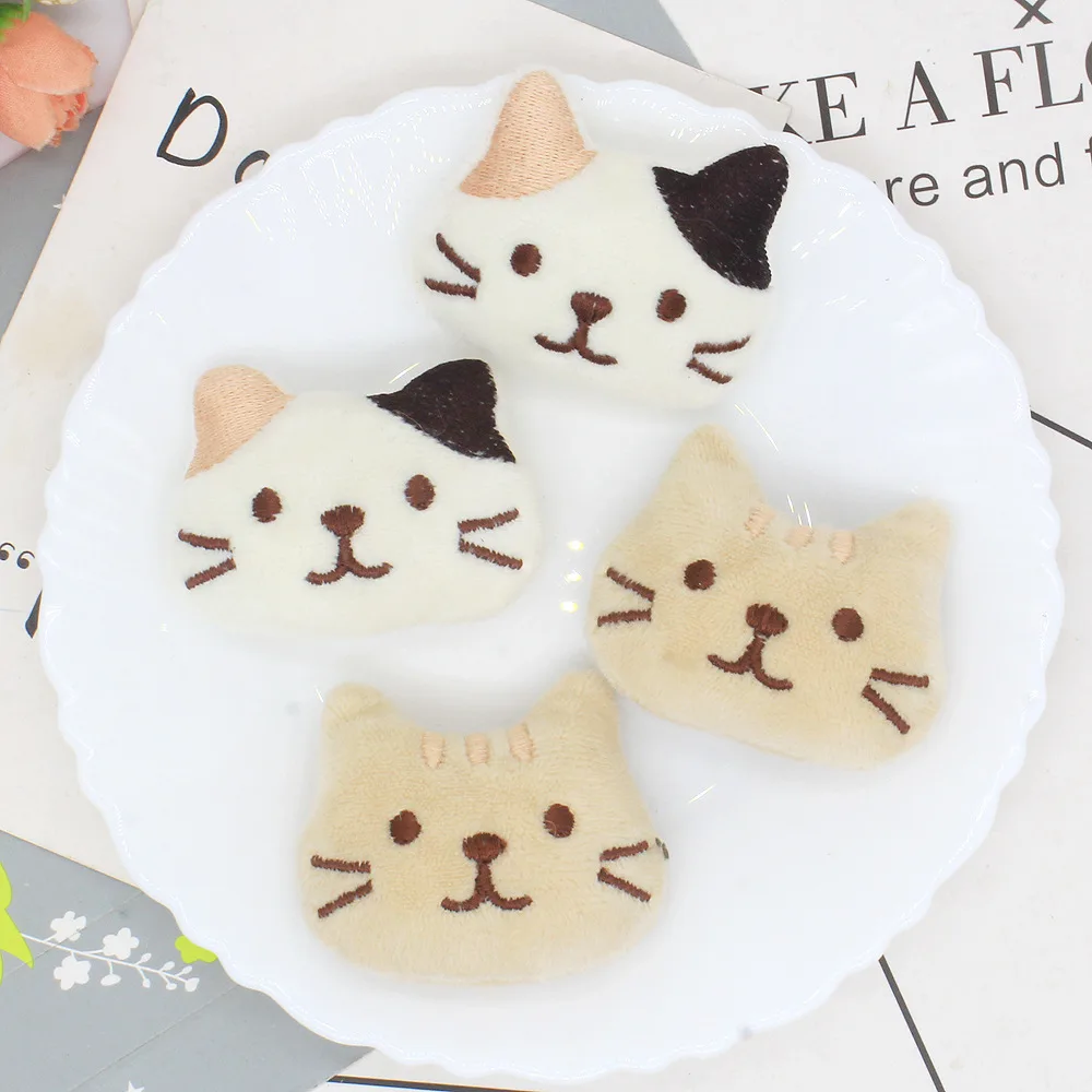 10Pcs/lot Cute little cat cartoon doll patches appliques for DIY headwear hair clip accessories shoes and socks accessories