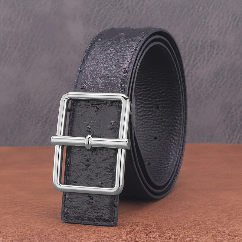 Mode Riem Mannen Luxe Designer Fancy Jeans Riem Designer 3.8Cm Brede Holle Knop Lederen Riem Hoge Kwaliteit