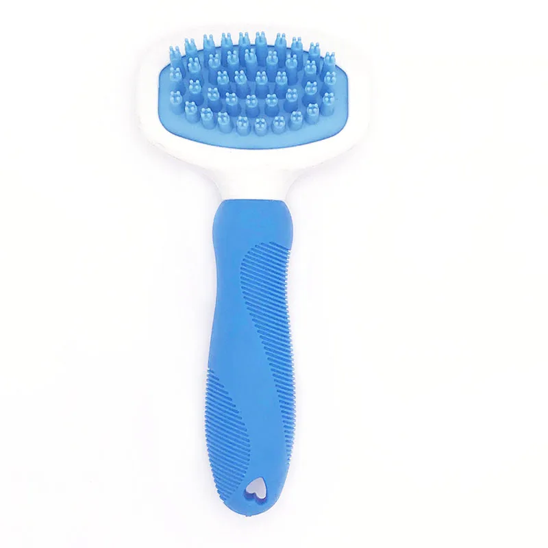 High Quality Silicone Pet Dog Cat Grooming Comb Brush for Bathing Cleaning Massage Plastic Brush Comb for Dogs Cats