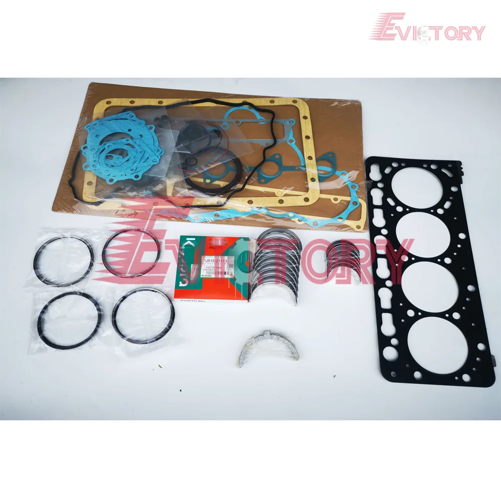 For kubota V3600 v3600t  V3600-DI-T piston ring + complete gasket kit + bearing main & con rod bearing