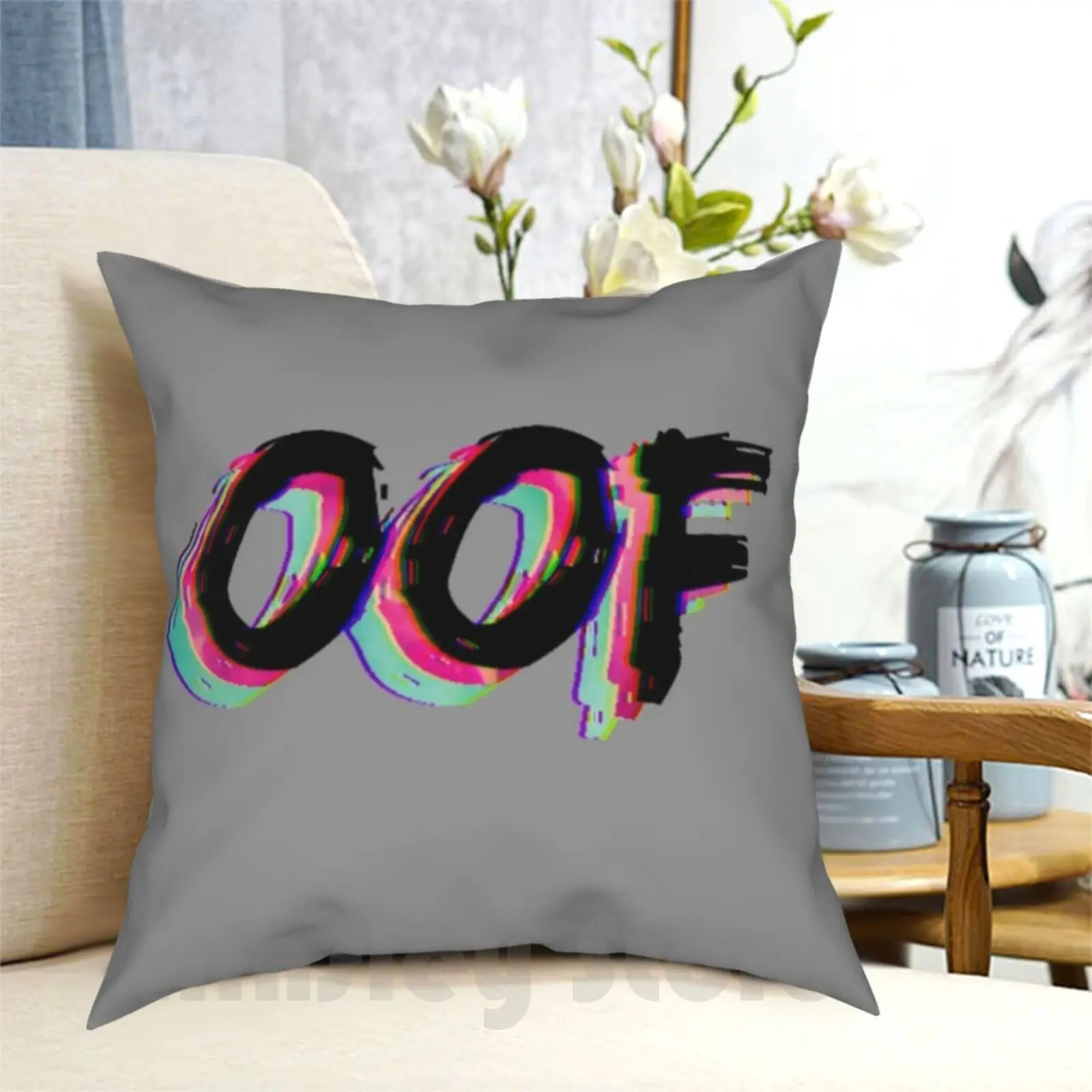 Oof Pillow Case Printed Home Soft DIY Pillow cover Oof Glitch Glitch Died Sound Trending Games Death Sounds Oof Most