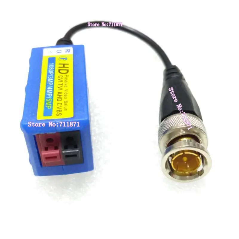 Network Line UTP cable BNC extension cord 2Pin extend BNC Adapter HD CVI TVI AHD CVBS HD Video Balun 2P to Bayonet Nut Connector