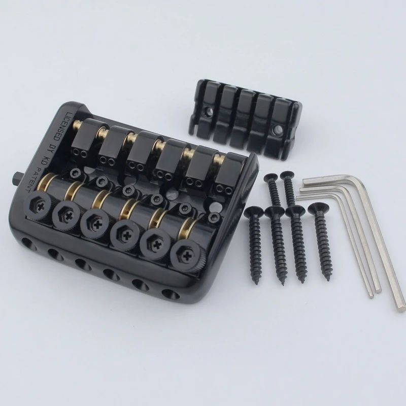 

6 String Saddle Headless Electric Guitar Bridge Tailpiece With Worm involved string device High Quality Guitar Bridge Tailpiece