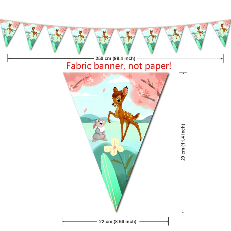 Baby Shower Bambi Birthday Decorations Forest Woodland Animal Party Banner Little Deer Theme Favors Paper Cups