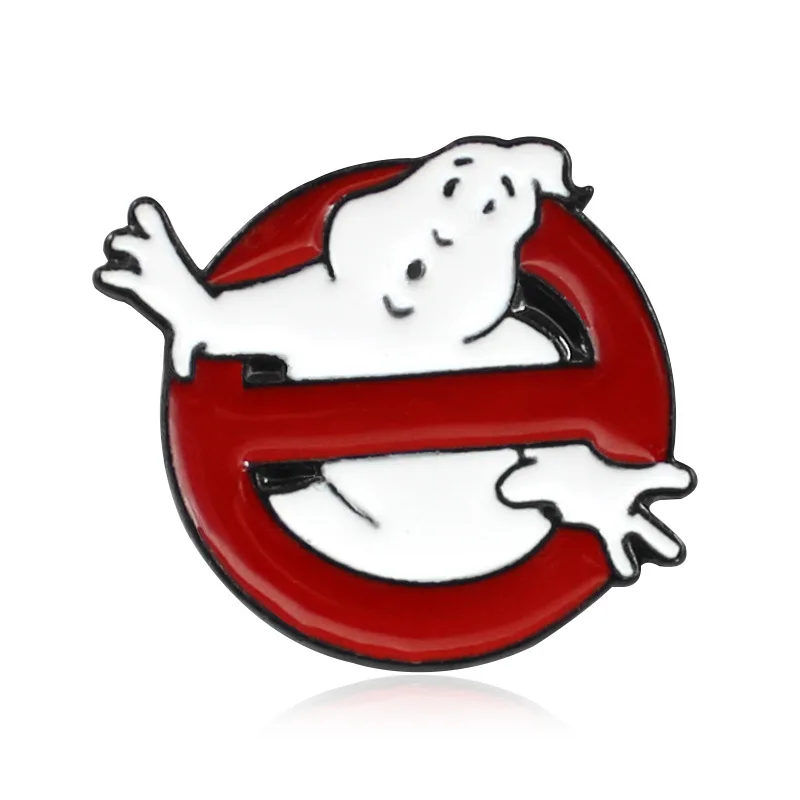 Ghostbusters Enamel Pins White Ghost Metal Cartoon Brooch Men Women Fashion Jewelry Gifts Anime Movie Hat Clothing Lapel Badges