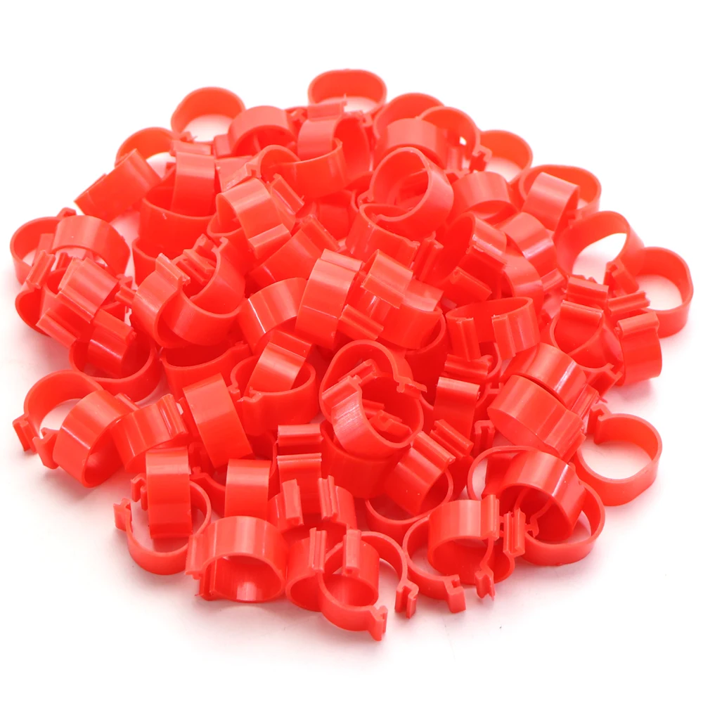 100PCS Inner Diameter 16/18/20/25mm 7 Colors Plastic Open Type Buckle Chicken Duck Goose Foot Ring Poultry Farming Equipment