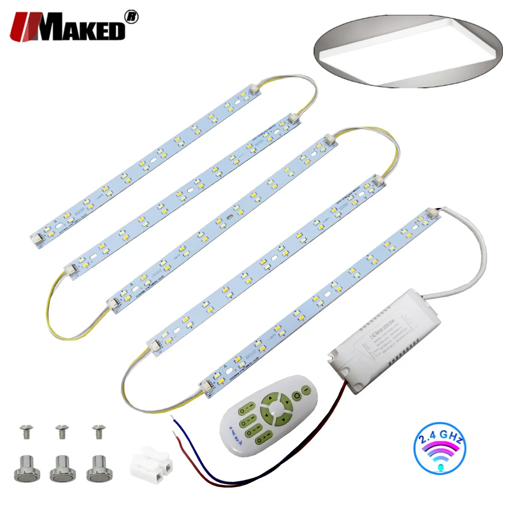 LED PCB Sets 40-60-80-120x2W Bar Strip SMD5730 Aluminum Lamp Plate With Driver Ceiling Light Replace Kits Tube Source Retrofit