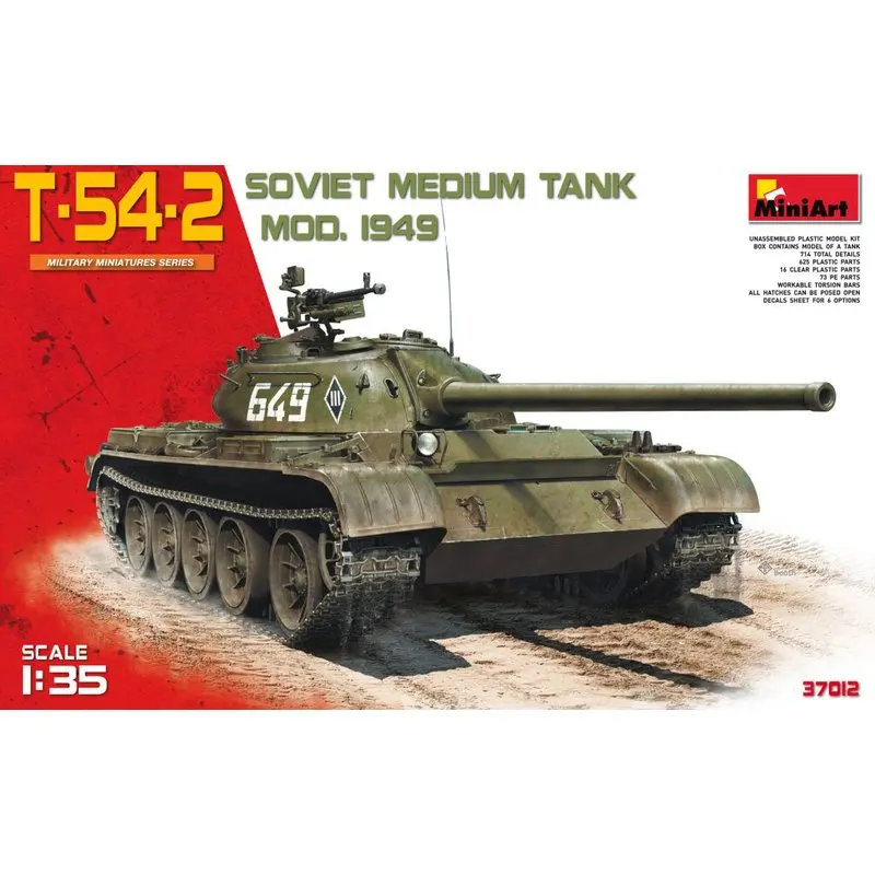 

MiniArt 37012 1/35 Soviet Medium Tank T-54-2 Mod. 1949 - Scale Model Kit