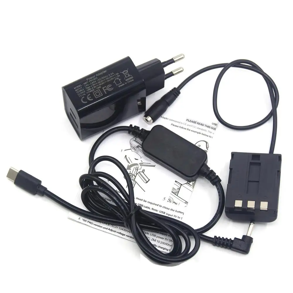 キヤノンG9s40 s45 s50 s60 s70 s80 350d 400d用USBタイプC電源ケーブル付きダミーバッテリー充電器、DCカプラーnb-2l 2lh
