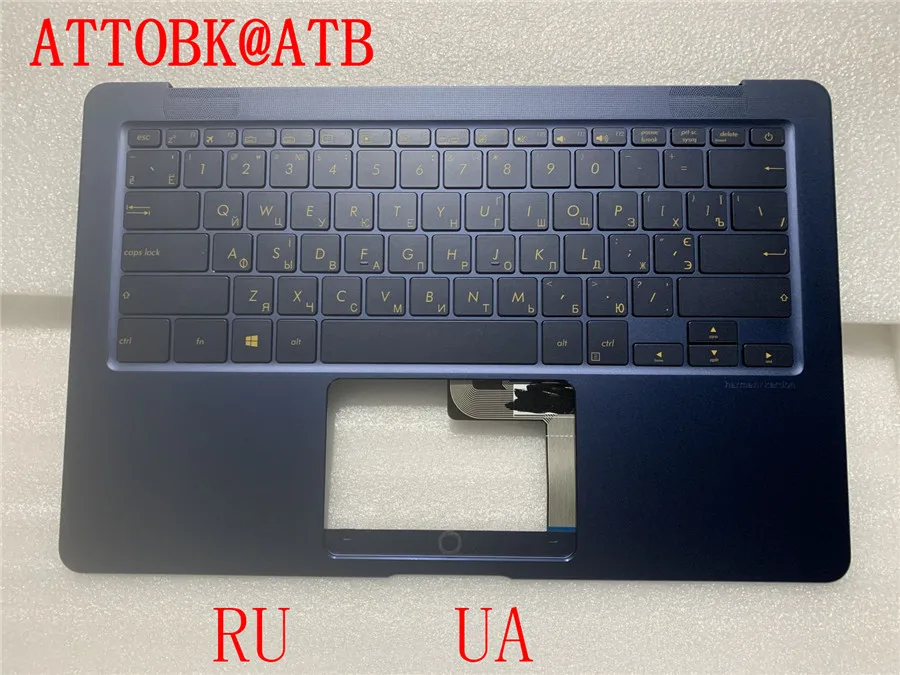 NEW RU/UA Laptop Keyboard for ASUS ZenBook 3 Deluxe UX490 UX490CA UX490UA UX490UAR with backlight keyboard Silver grey and blue