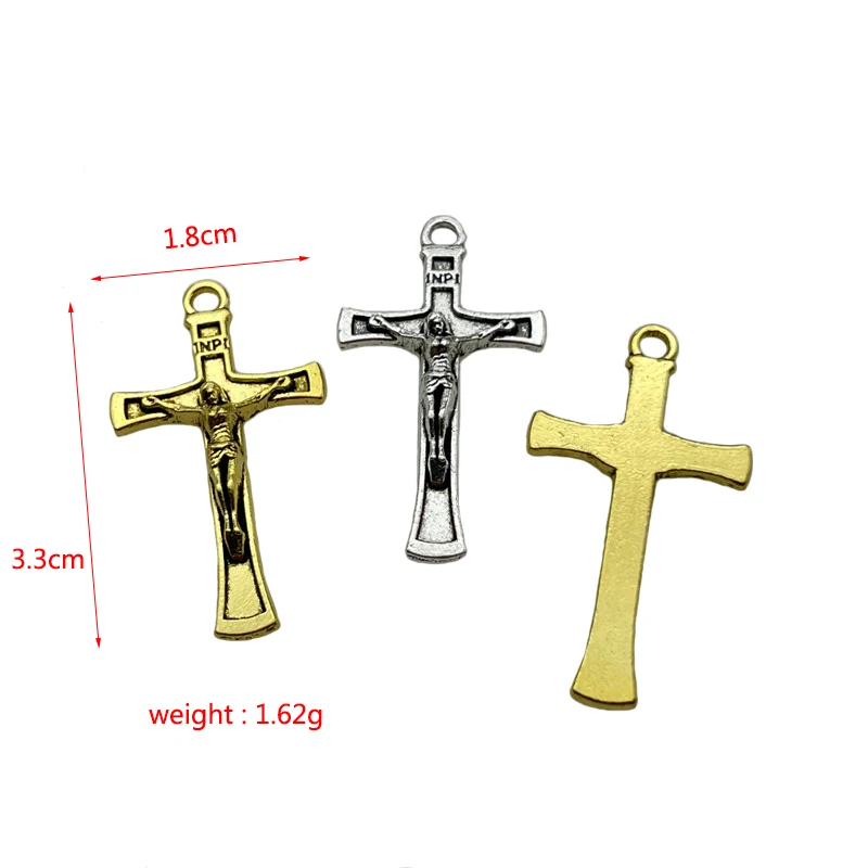 JunKang 20pcs Alloy Retro Religious Belief Pendant DIY Bracelet Necklace Jewelry Connector Making Accessories